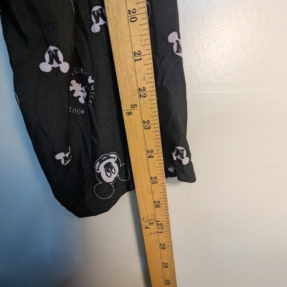 Disney Parks Mickey Mouse Black White XL Satin Style Pajama Lounge Pants Womens - Picture 9 of 9